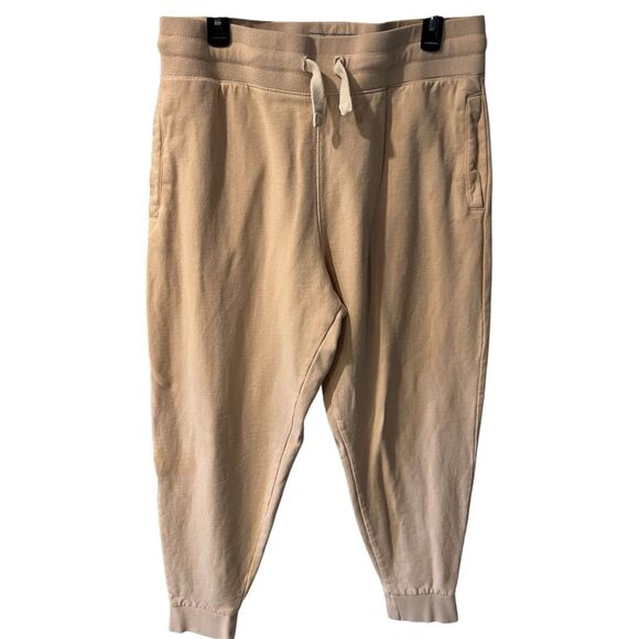 The Stronghold Jogger Sweatpants Mens Large Beige Cotton Tapered Drawstring - Picture 1 of 11